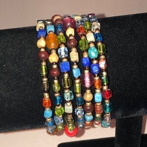 Colorful Multi-Strand Seed Bead Boho Wrap Bracelet